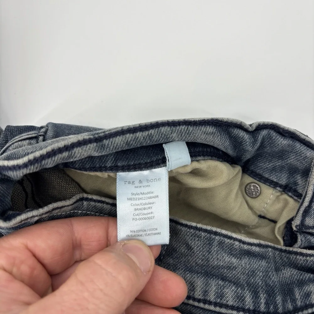Rag & Bone Mens Fit 1 Pants 34x32 Slim Fit Jeans‎ Bradbury Denim